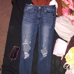 Blue ripped American Eagle jeans